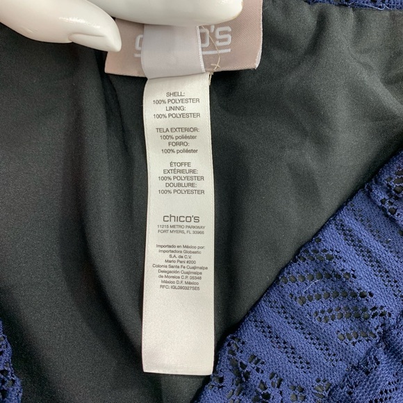 Chico’s / Palazzo Crochet Blue Black - Picture 7 of 7